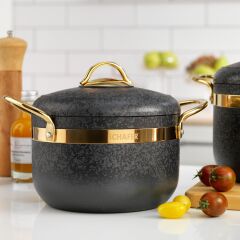 Schafer Goldie Tencere Seti 7 Parça-Siyah