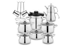Schafer Caldron Çelik Çeyiz Seti 18 Parça-Inox